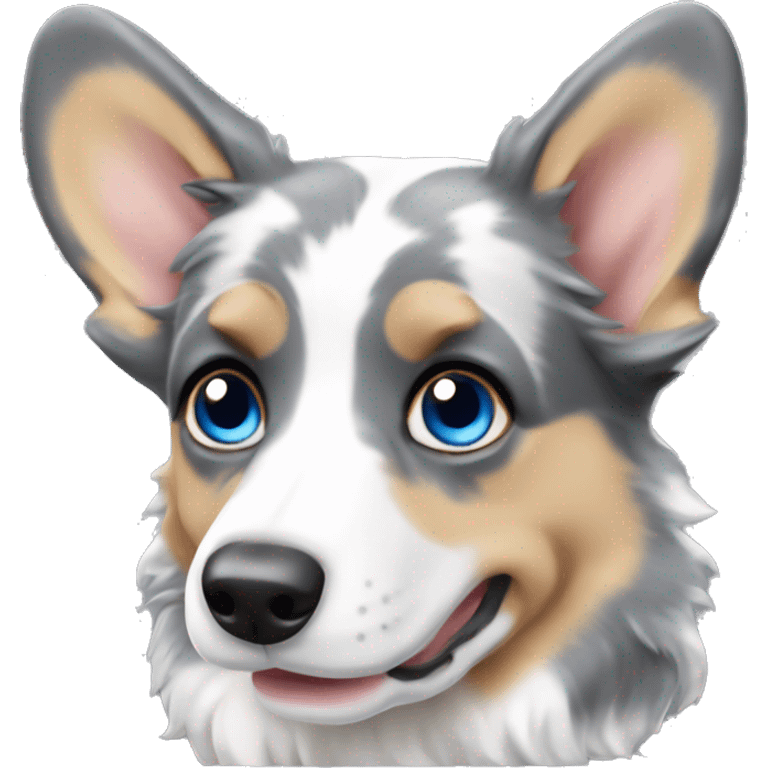 Blue Merle welsh corgi emoji