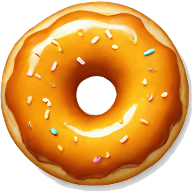 orange glazed donut torus emoji