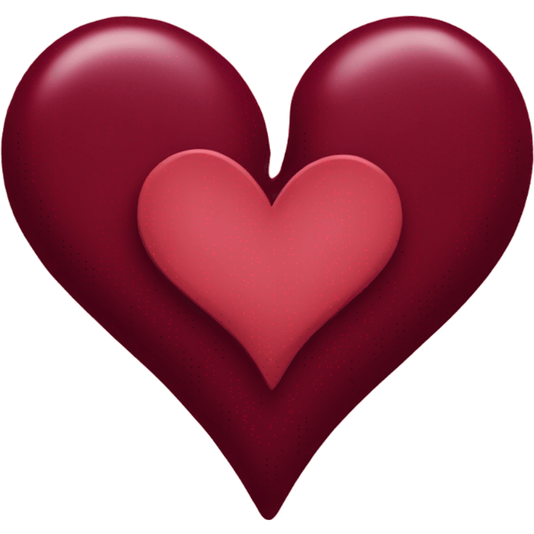 Two burgundy hearts emoji