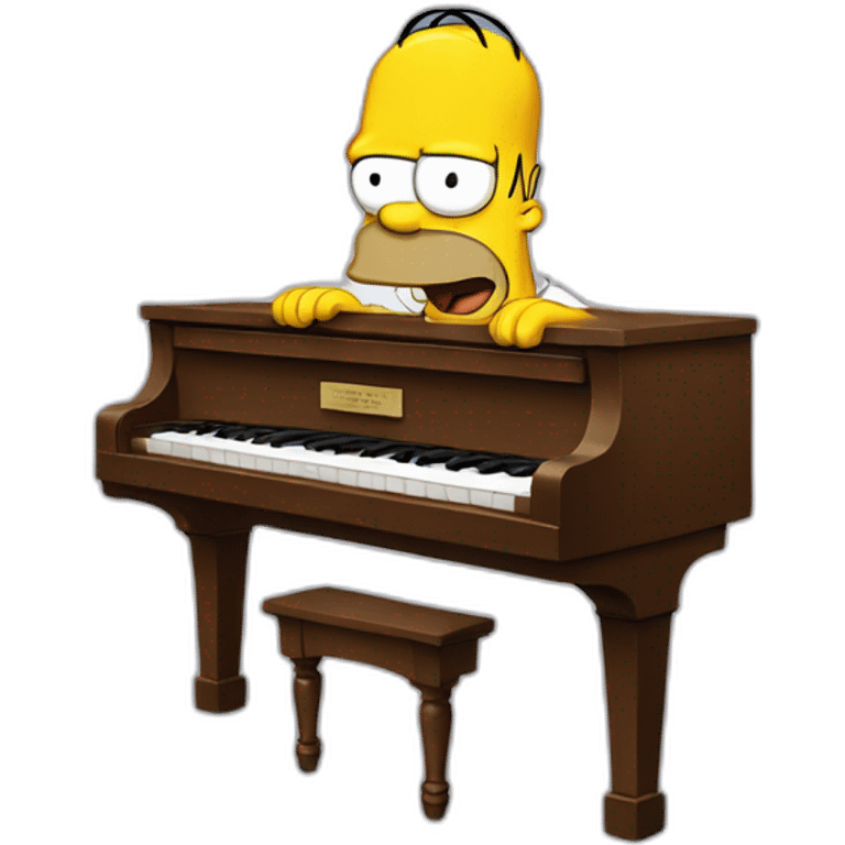 Homer simson doing piano with his feets emoji