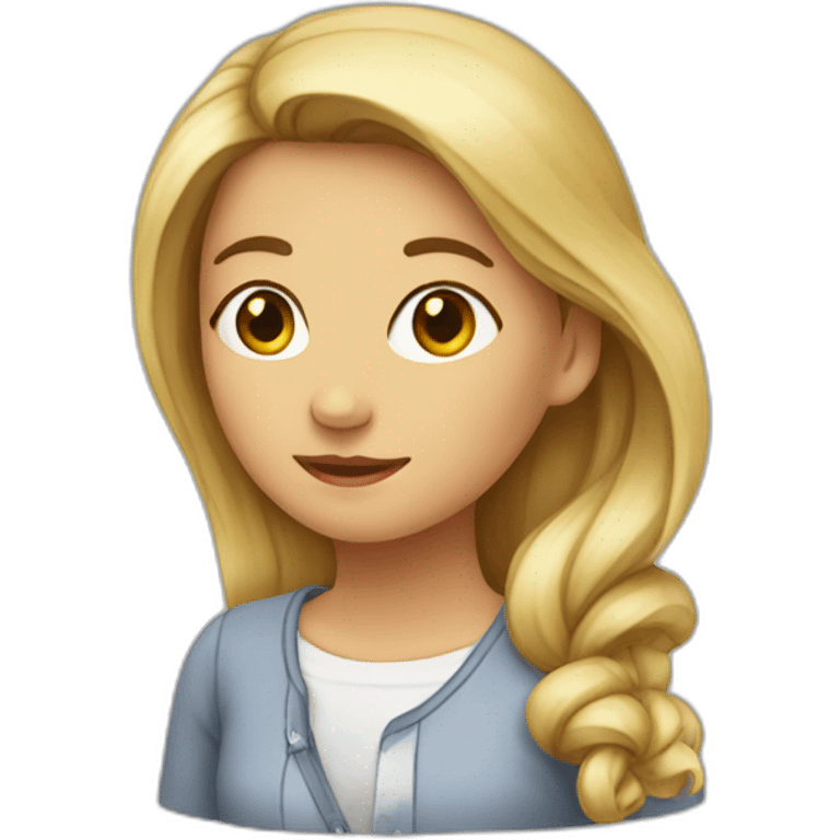 Fille évaluation emoji