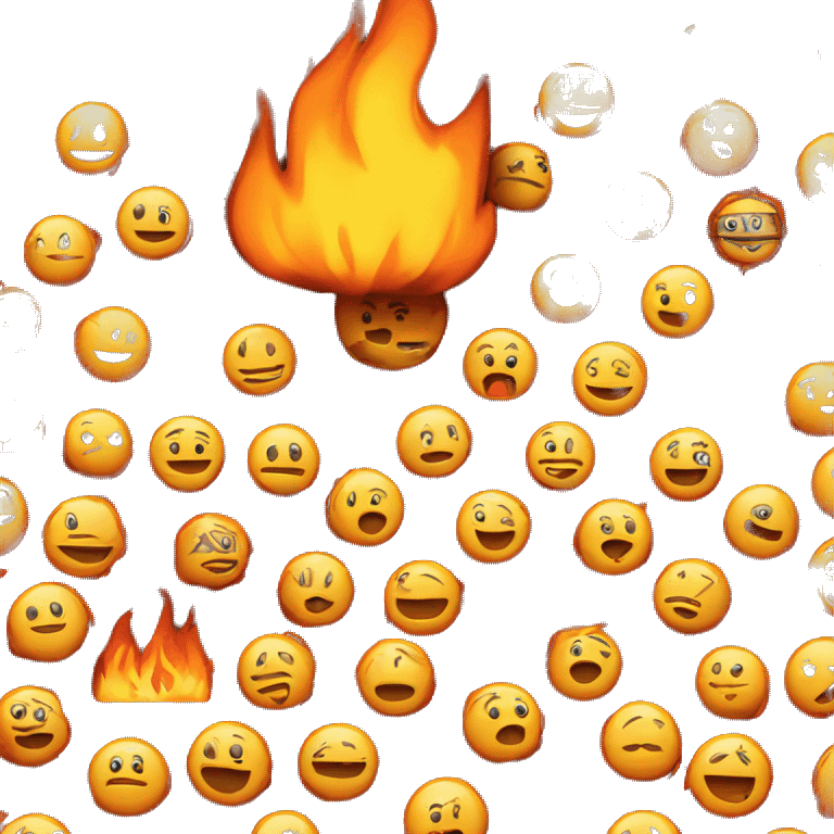 Fire and LinkedIn emoji