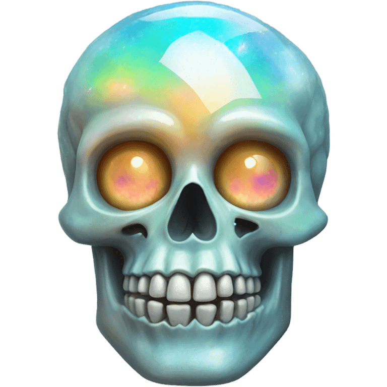 Opal gemstone skull emoji