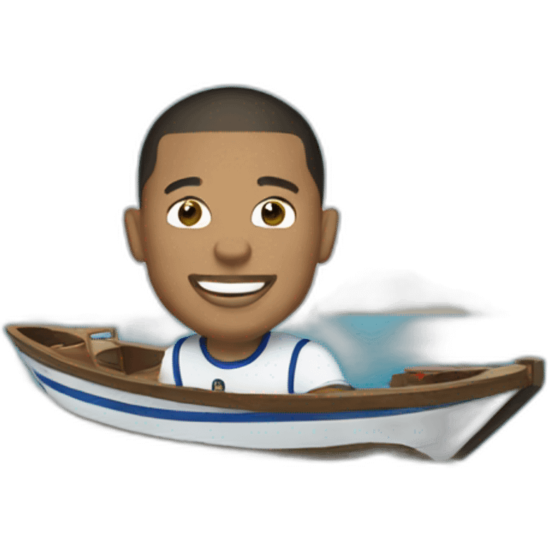 Mbappé on a boat  emoji