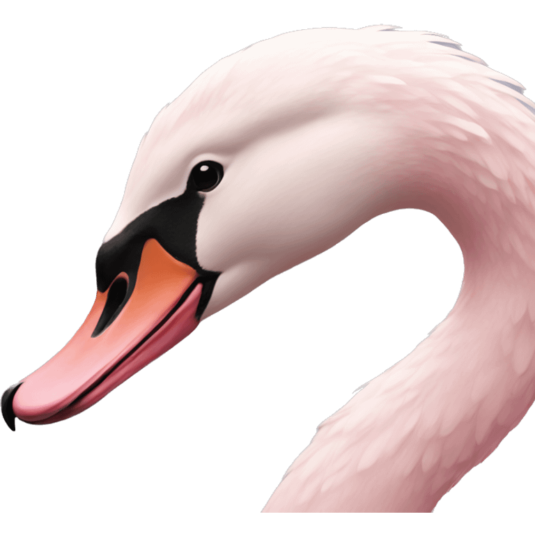 pastel pink swan emoji