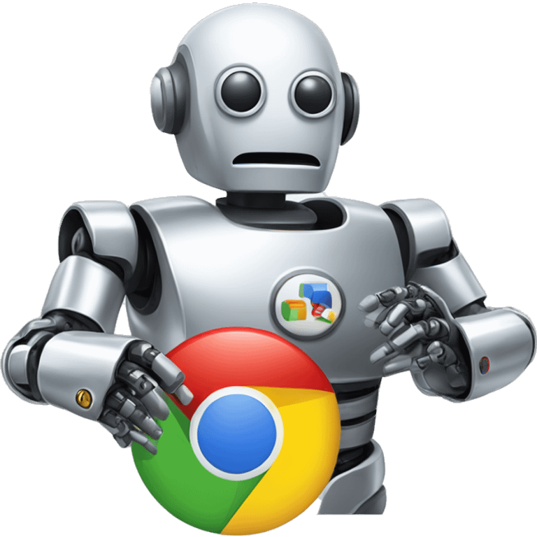 ROBOT HOLDING THE LOGO
GOOGLE CHROME emoji