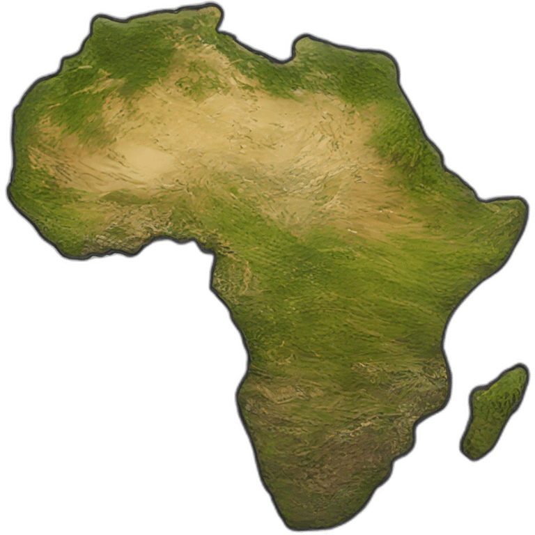 Le continent Africain simplement emoji