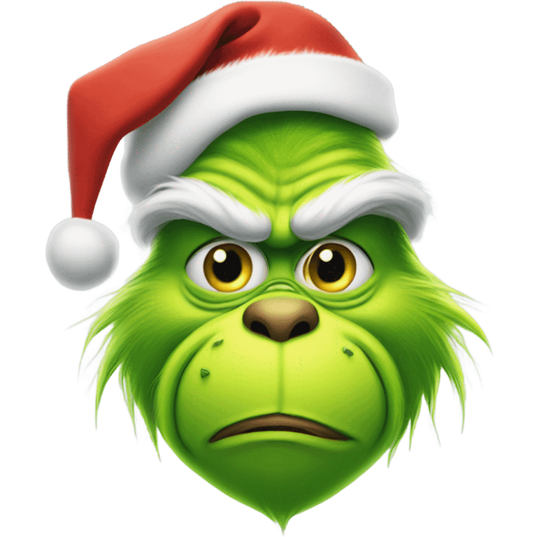 Grinch in a Santa hat emoji