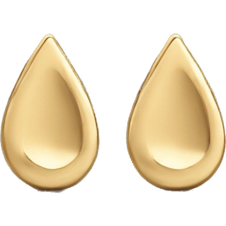  gold teardrop stud earrings  emoji