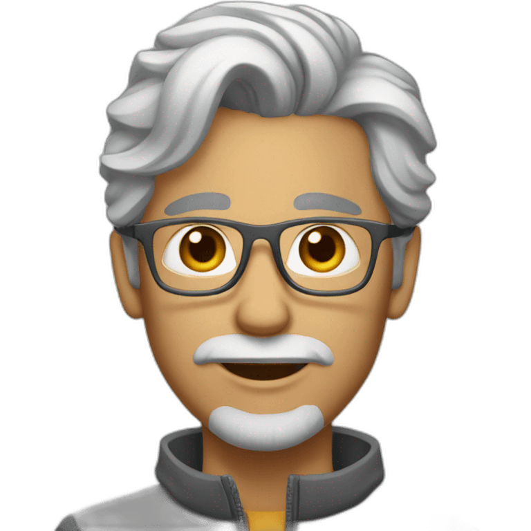 a grey haired 30 year old emoji