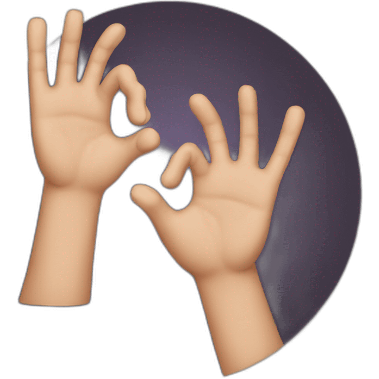 two fingers hand emoji