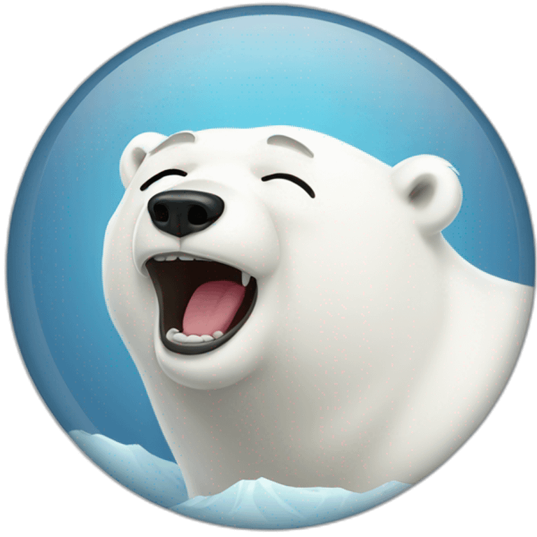 polar bear crying laughing emoji