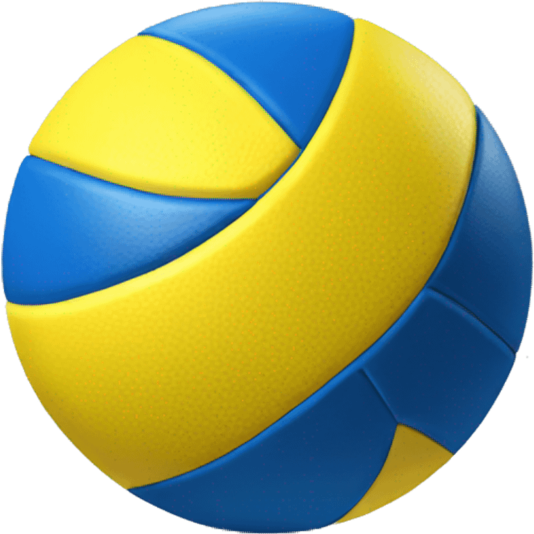 Volleyball ball yellow and blue emoji