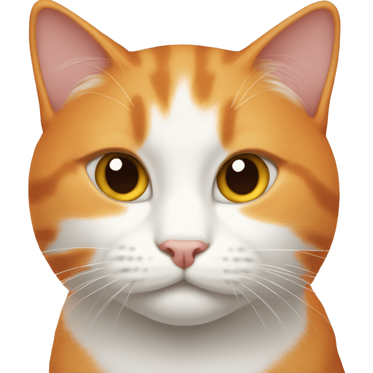 Orange and white cat emoji