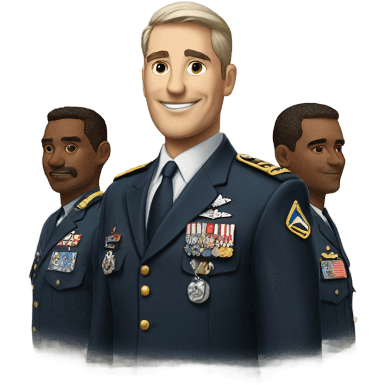 Commander with his squadron leaders  emoji