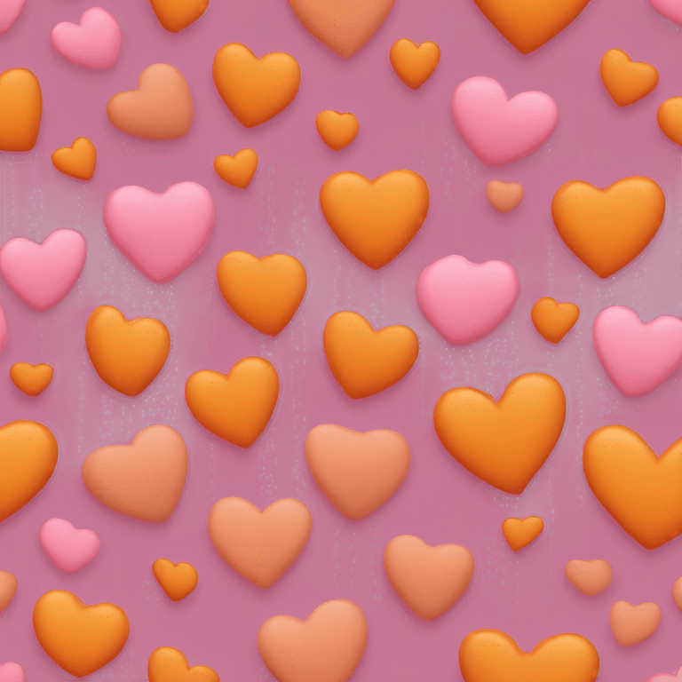 Dirt orange pink heart  emoji