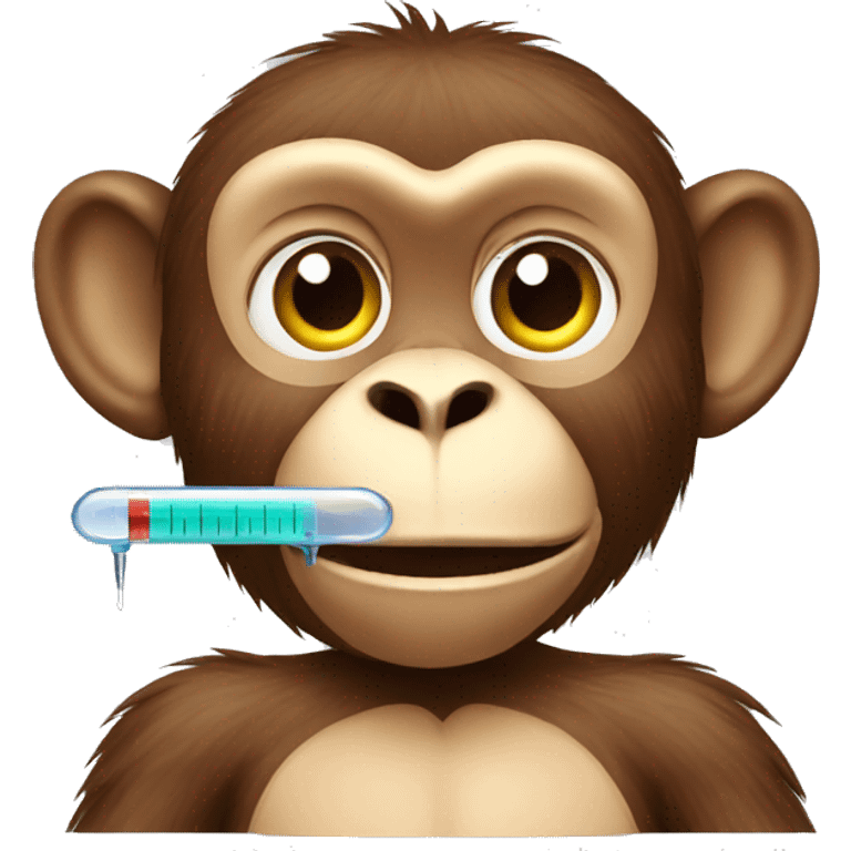 monkey with thermometer emoji