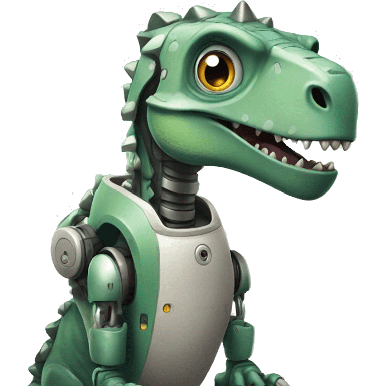 confused robot dinosaur emoji