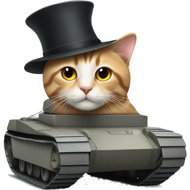 Cat in a hat in a tank emoji