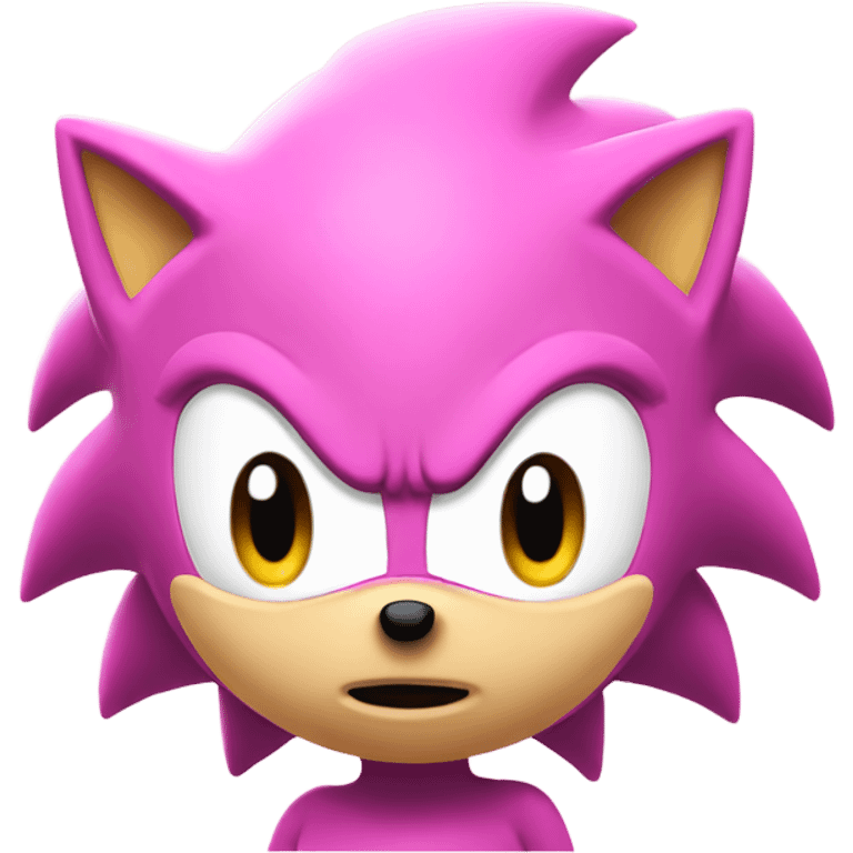 Pink sonic emoji