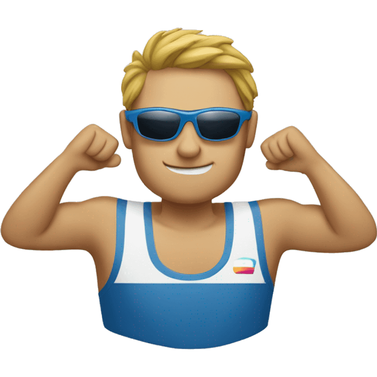 rower with oakleys on emoji