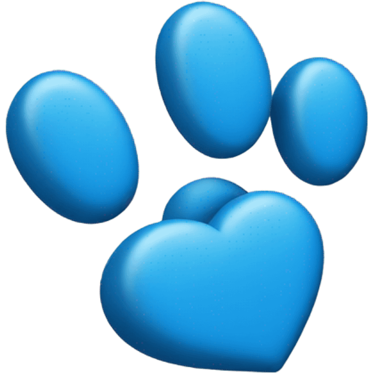 blue heart with paws emoji