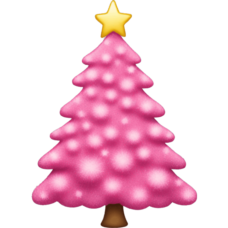 A pink Christmas tree emoji