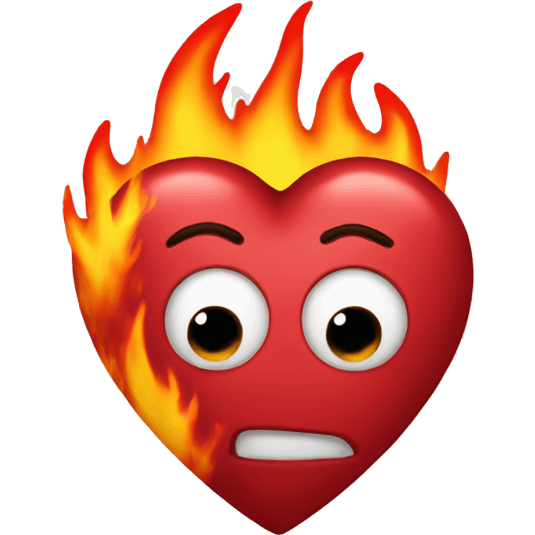 Heart with flames emoji