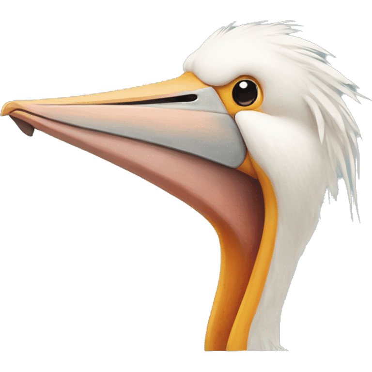 Anthropomorphic cartoon pelican emoji