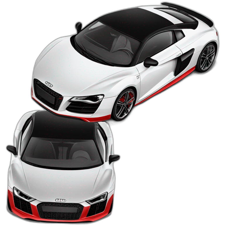 Audi R8 black and breaker red  emoji