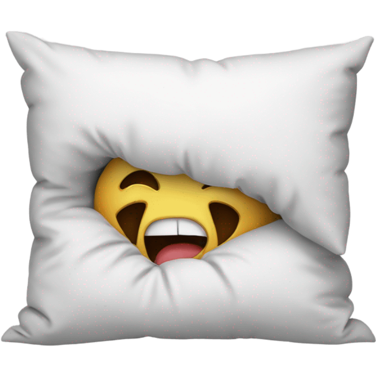 Person screaming into a pillow emoji