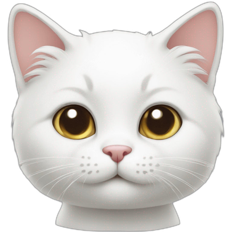 cute white cat emoji