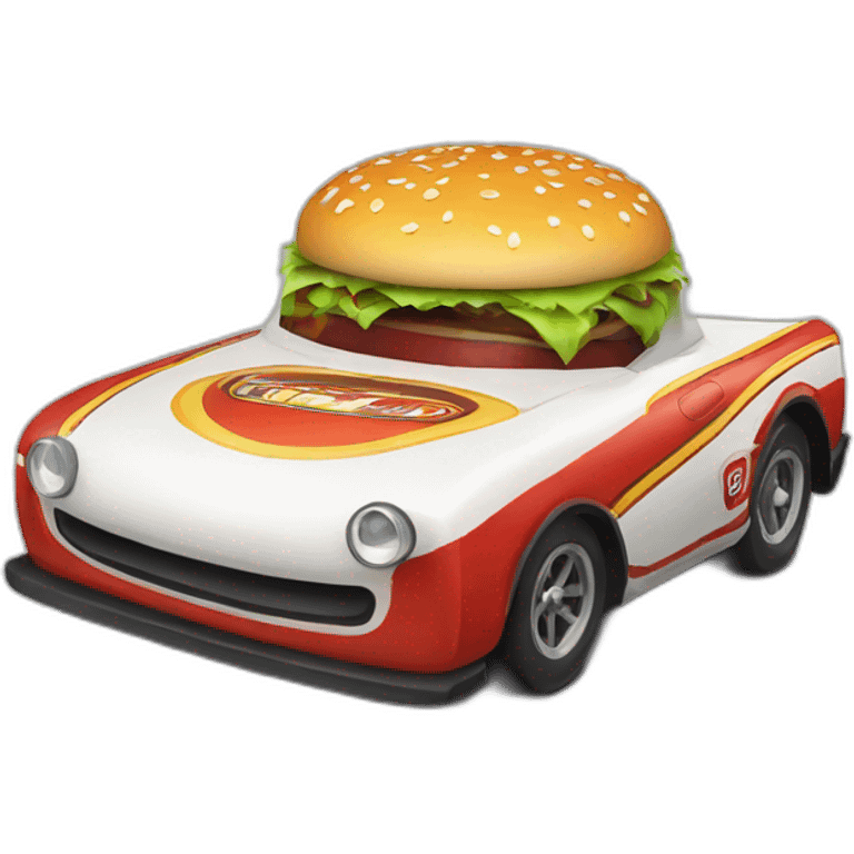 burger race car emoji