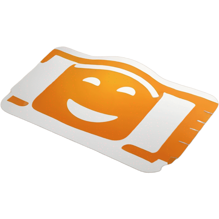 orange ticket gift card emoji