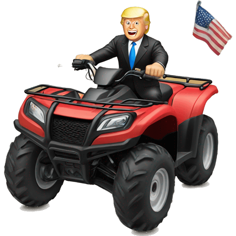 Donald Trump riding a Honda Fourtrax emoji