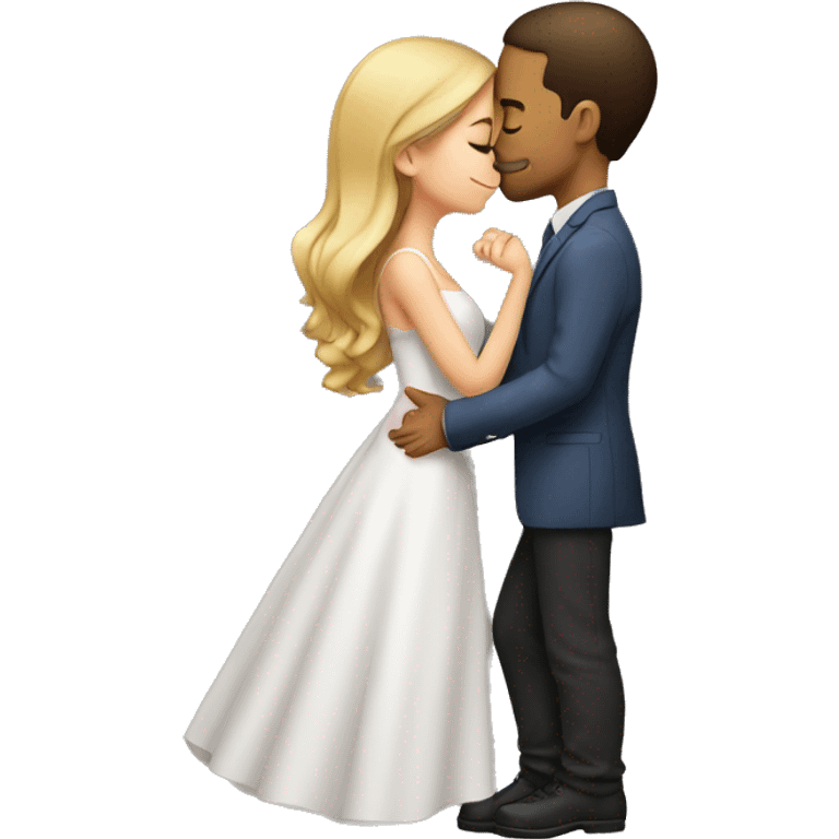 guy kissing pretty girl emoji