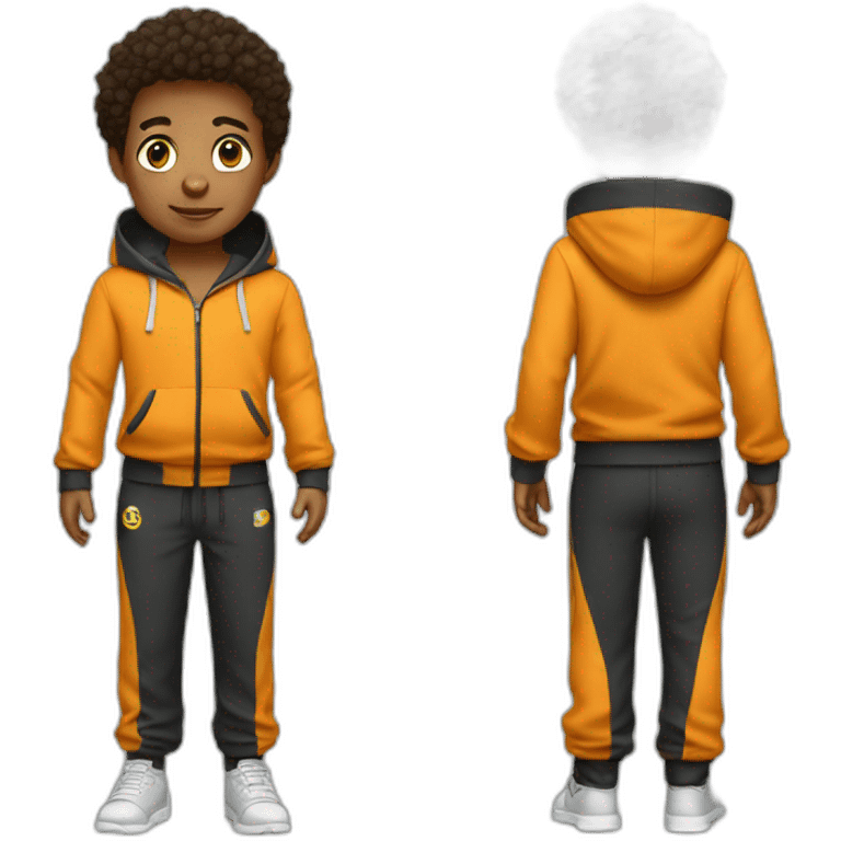 boy wearing a tracksuit full body emoji