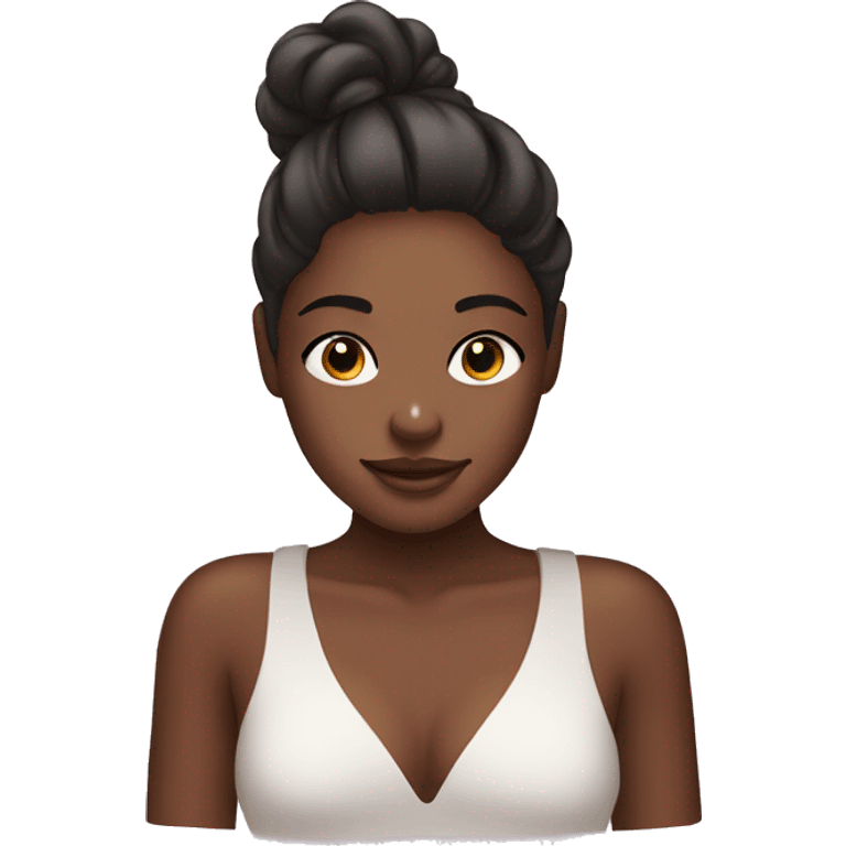 A girl doing skin care  emoji