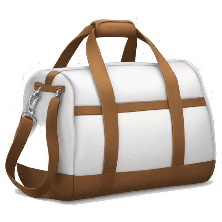 white shoulder gym bag emoji