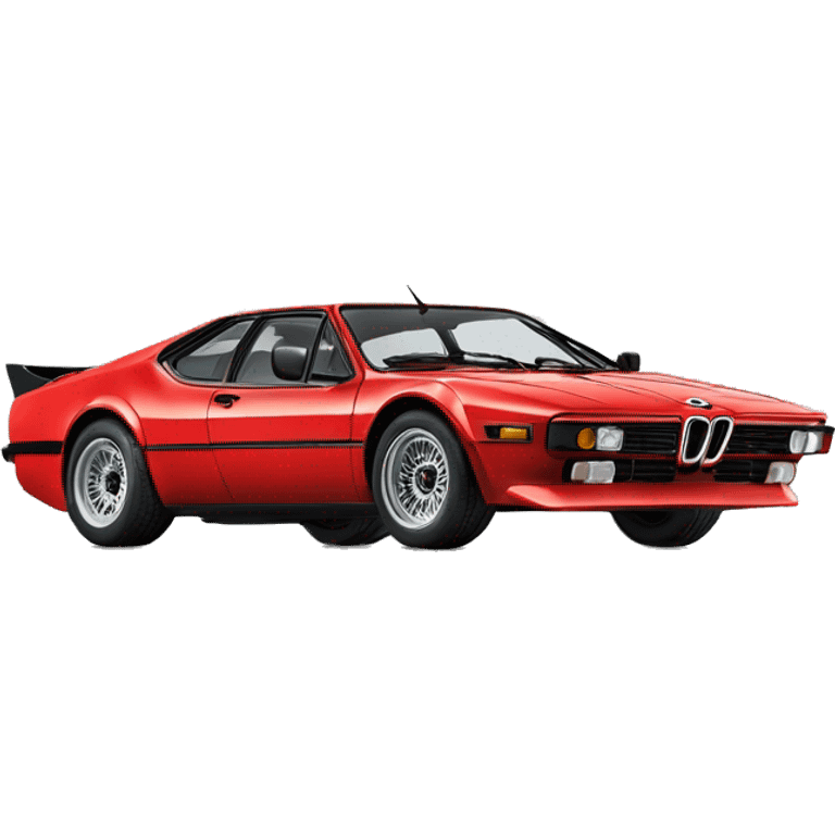 BMW m10 rojo con llantas negras emoji