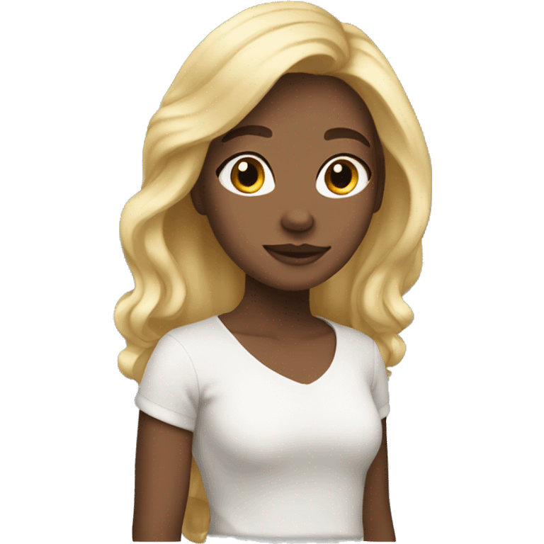 be brave blond hair girl emoji