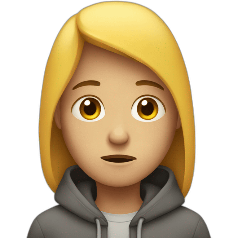 Depressed person emoji