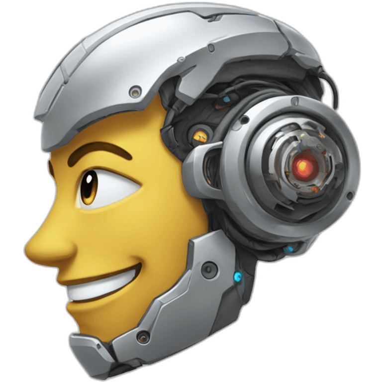 Smiling cyborg emoji