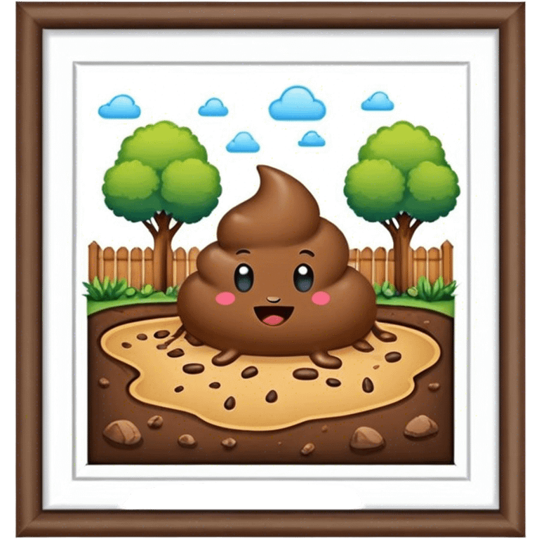 Poop backyard emoji