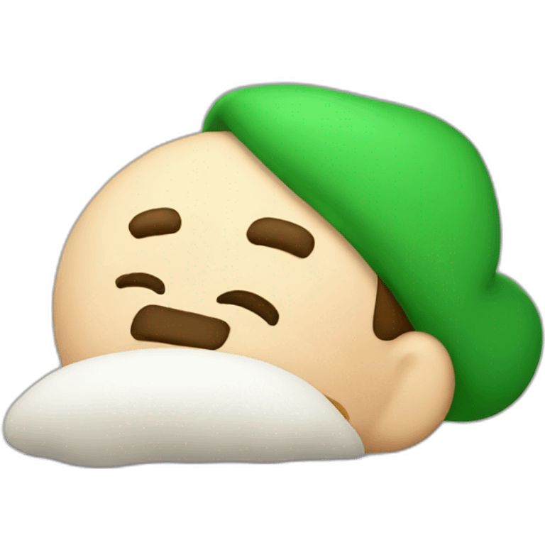 Sleeping luigi emoji