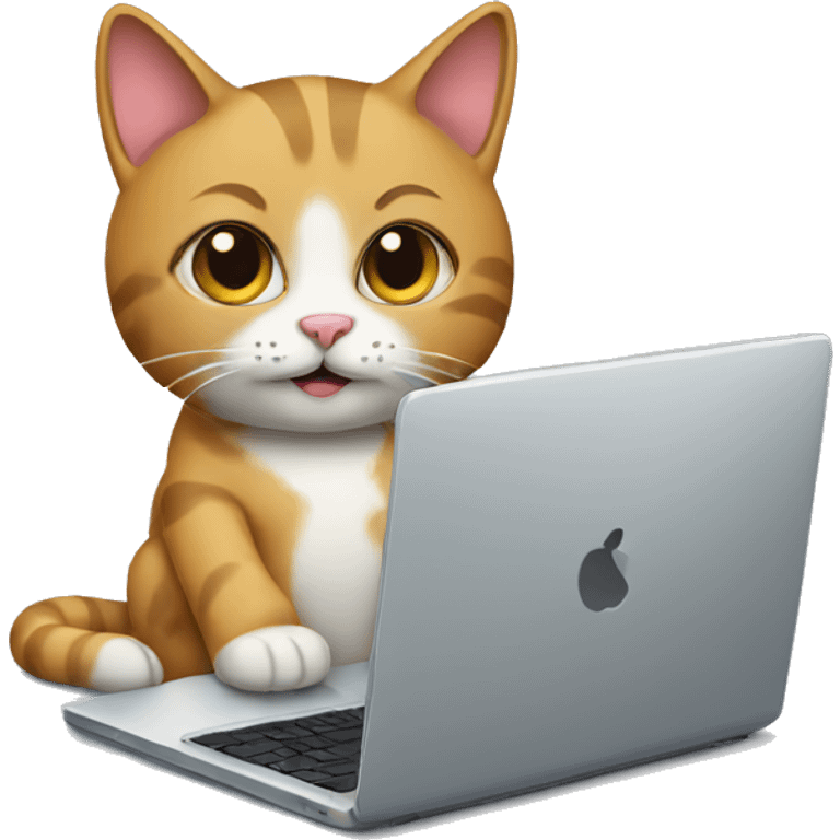 Cat with a laptop emoji