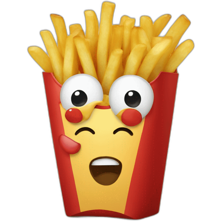 french fries head emoji