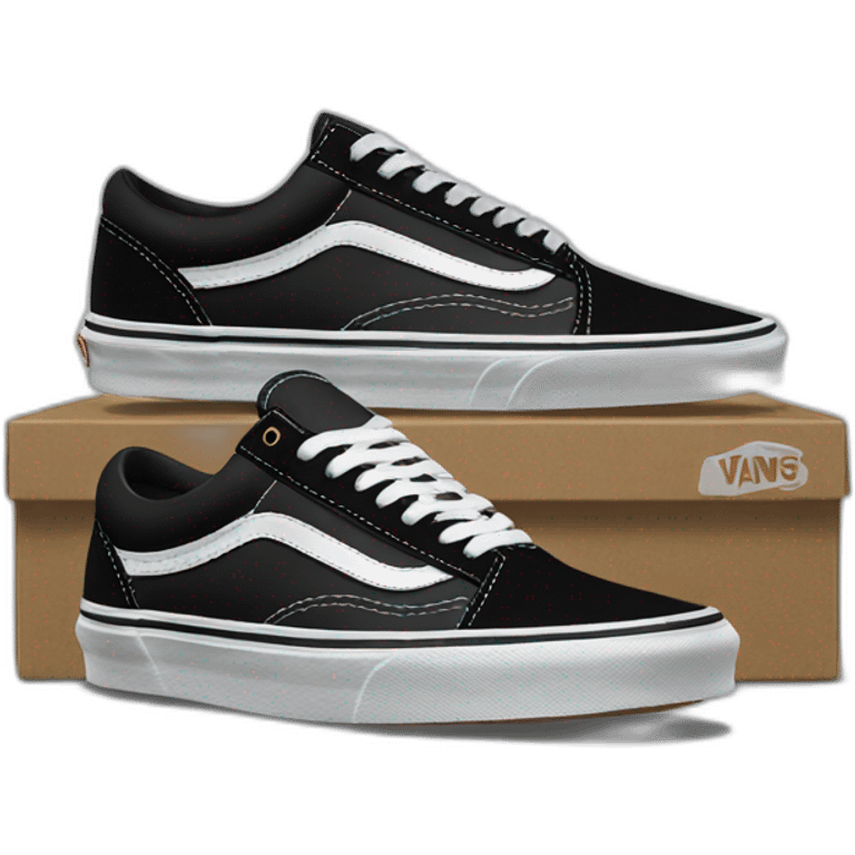 vans black old skool emoji