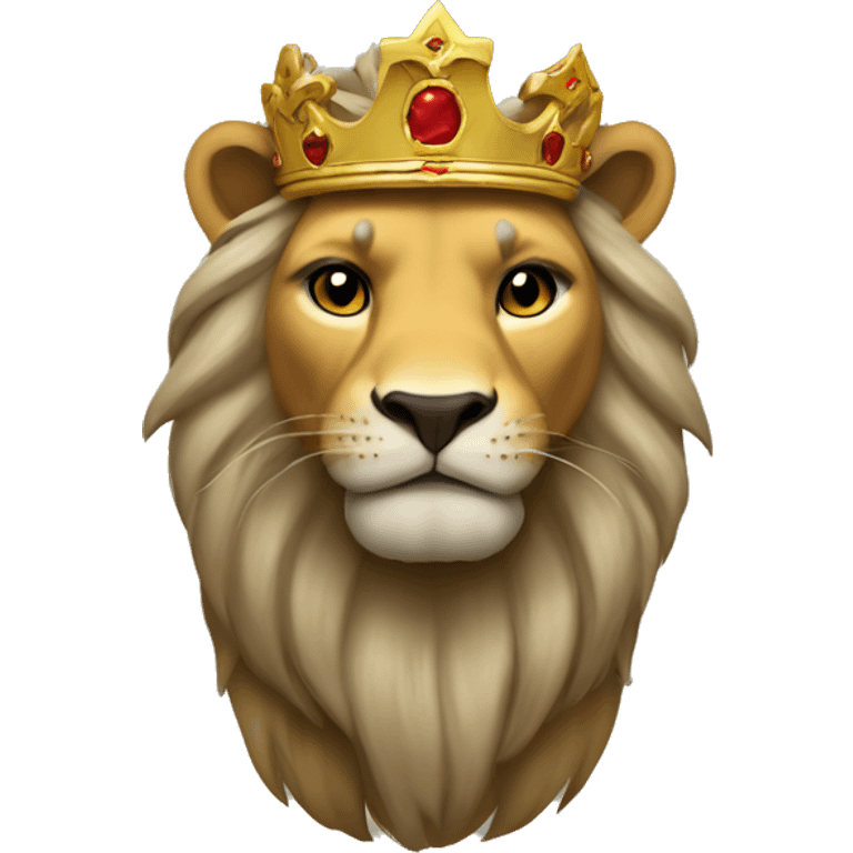 un león con fuerza y nobleza emoji