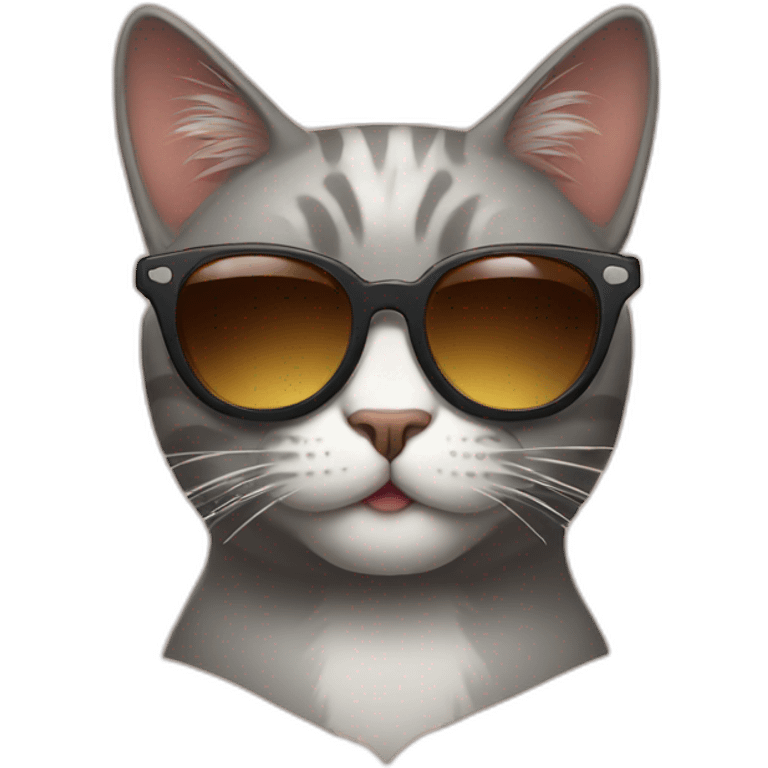 Cat with sunglasses emoji